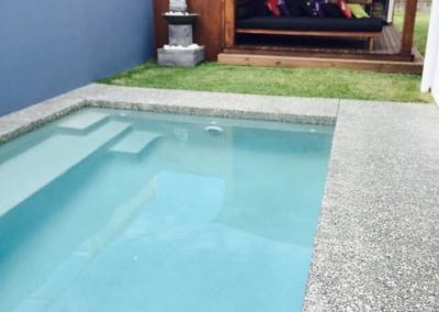 Polished concrete pool coping and surrounds. Sealed with acrylic sealer with grip additive for a non slip finish 2