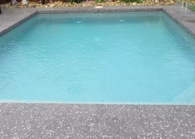 Polished concrete pool coping and surrounds. Sealed with acrylic sealer with grip additive for a non slip finish 3