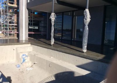 Polished concrete pool coping and surrounds at birtinya 1